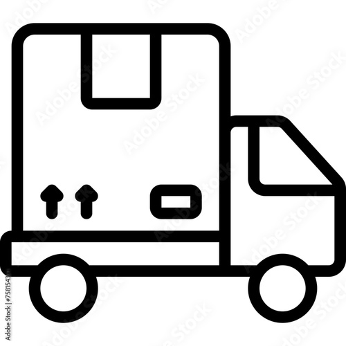 Lorry Delivering Parcel Icon