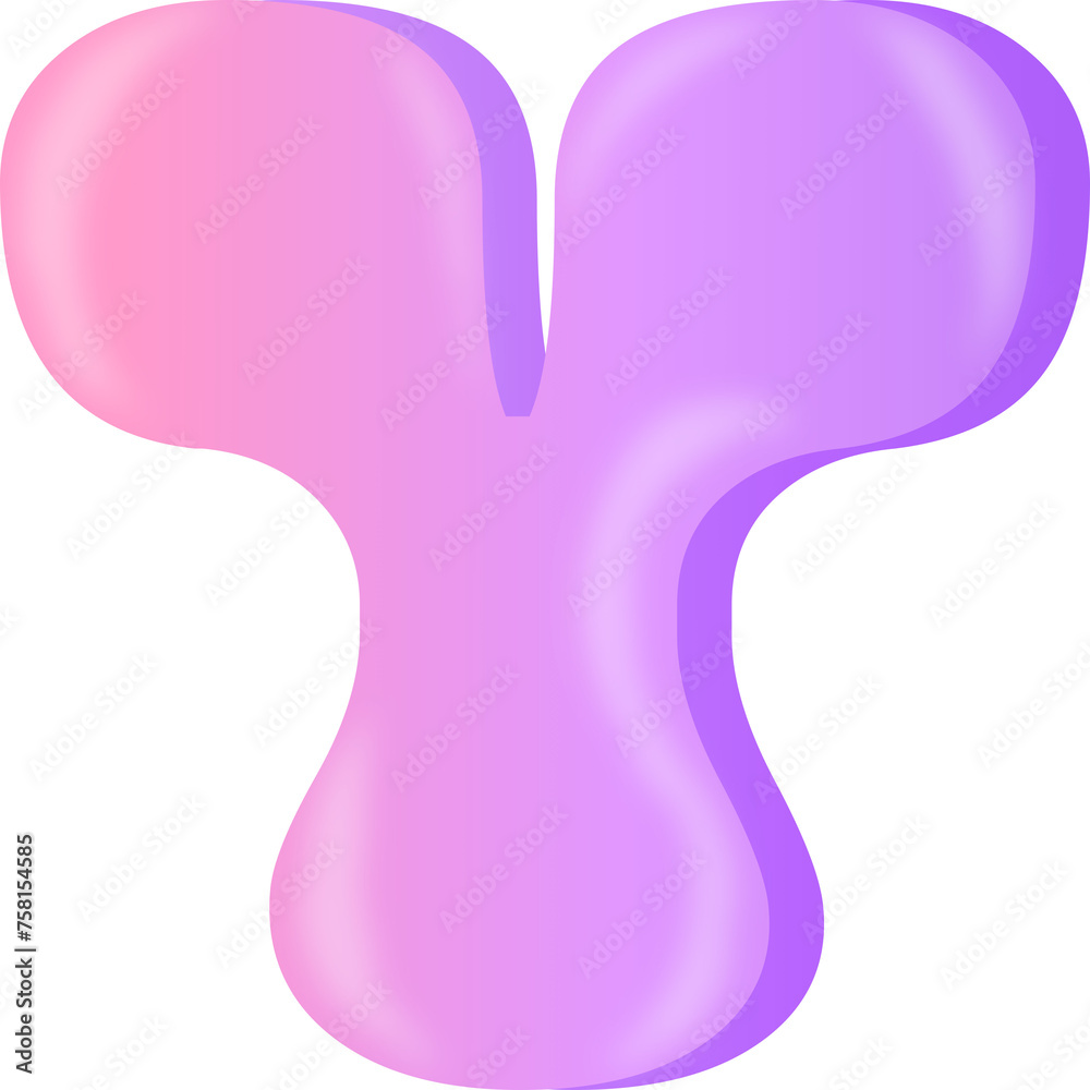 Obraz premium abstract 3d rendered illustration of a pink and blue glass