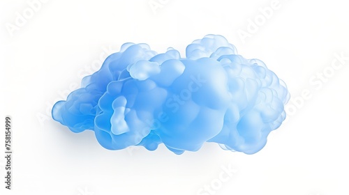 Blue Digital Cloud Cut Out: Concept of Cloud Computing