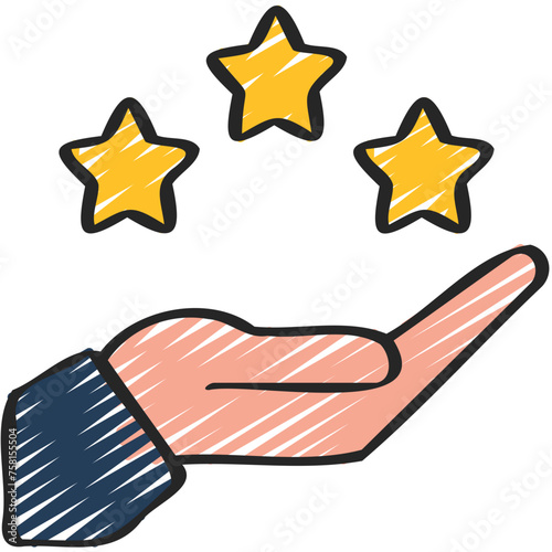 Give Review Stars Icon