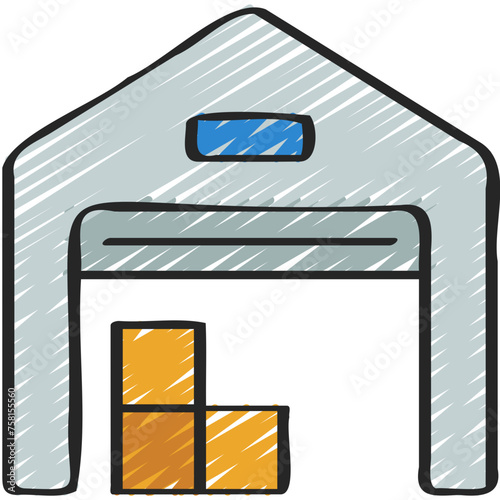 Parcels Warehouse Icon