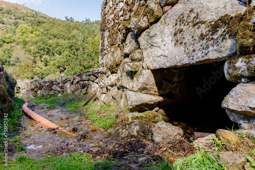 small stone construction in the Geres valley near Sistelo, Viana do Castelo, Portugal