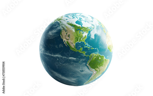 Earth Globe on a Clear Backdrop