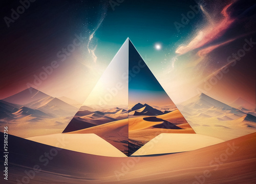 The magic pyramid. Portal of miracles. AI