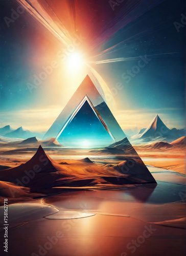 The magic pyramid. Portal of miracles. AI