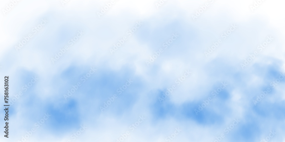 Blue smog clouds on floor. Fog or smoke. Isolated transparent special effect. Morning fog over land or water surface. Magic haze. PNG.
