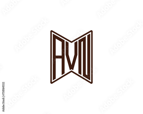 AVN logo design vector template