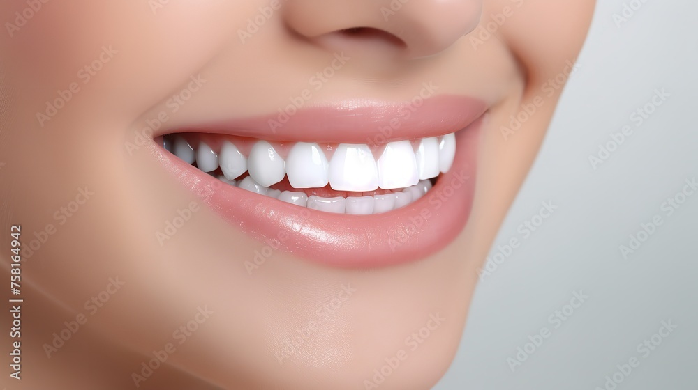 Fototapeta premium Charming Female Smile with Dazzling White Teeth