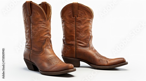 Cowboy Leather Boots Cut Out - 8K Resolution