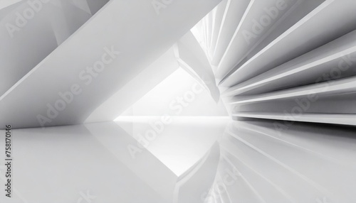 abstract white background architecture glossy room 3d render illustration © joesph