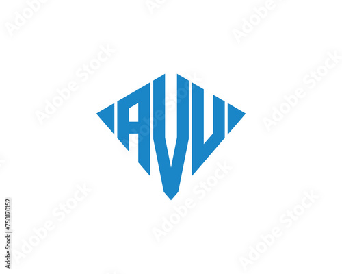 AVU logo design vector template photo