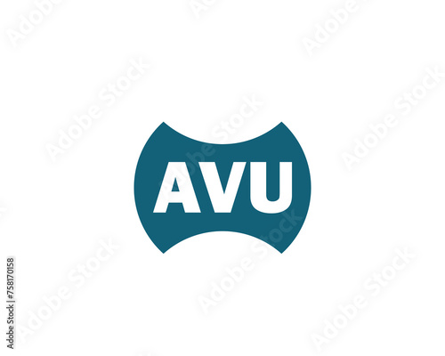 AVU logo design vector template photo