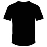 Costas T-shirt for print demonstration. Minimalist t-shirt print in black