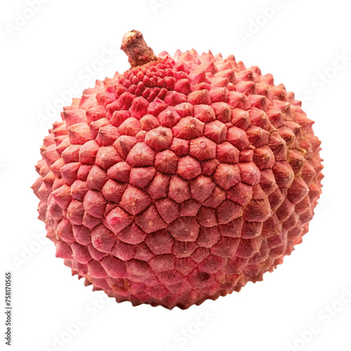 A fresh lychee isolated on Transparent background.