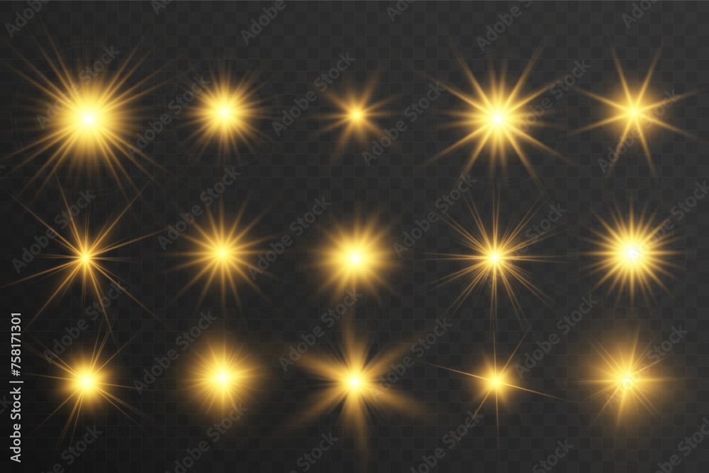 Spark of light.The star flashes brightly.Set of glowing effects.
Spark of light.The star flashes brightly.Set of glowing effects.