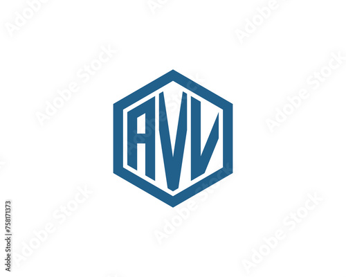 AVV Logo design vector template photo