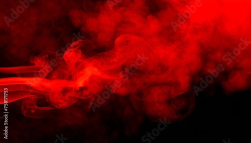 abstract red smoke mist fog on a black background red smoke on a black background cloudiness mist or smog background red fog and smoke effect clouds of smoke or gas texture design element photo
