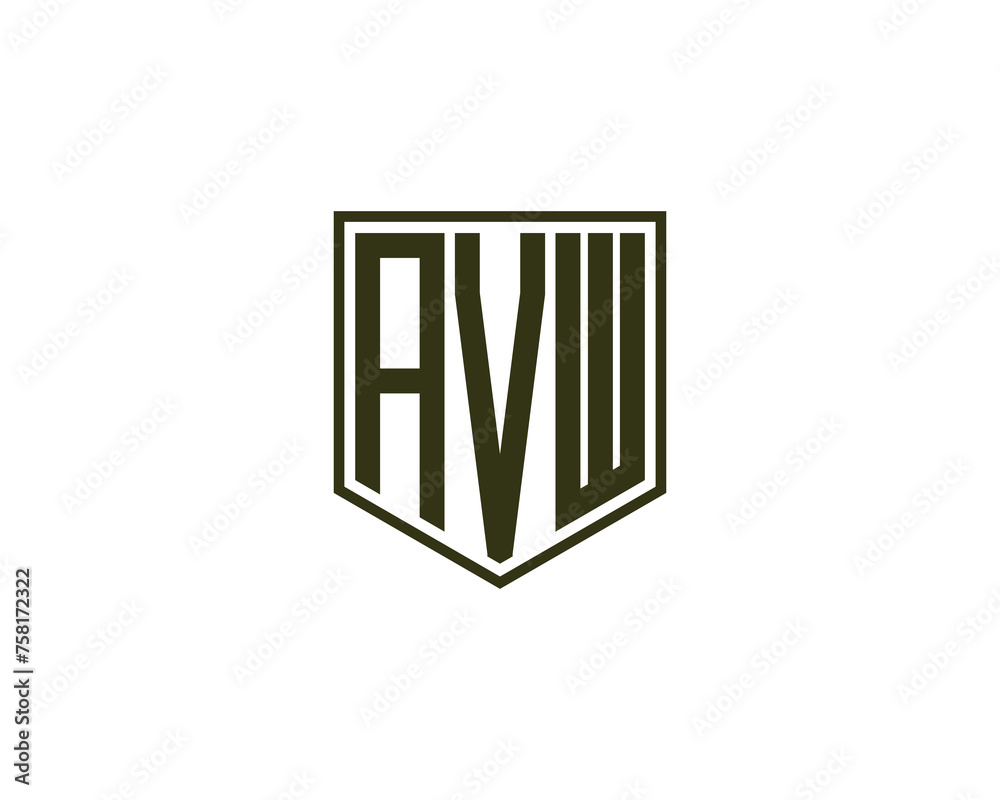 AVW logo design vector template AVW logo design vector template