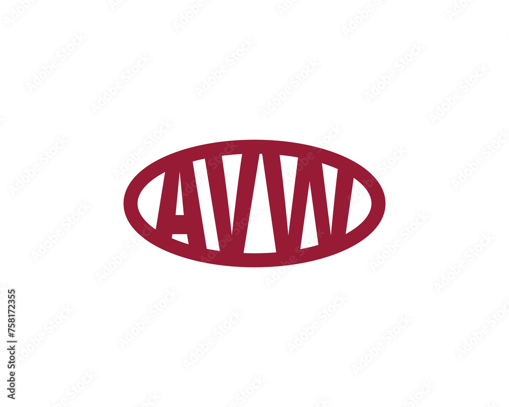 AVW logo design vector template AVW logo design vector template