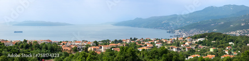 Beautiful panoramic views of the Adriatic Sea and the Istra peninsula from the small town of Kastav and Cres island, Kvarner Bay, Primorje -Gorski Kotar, Croatia © MARIA ALBI