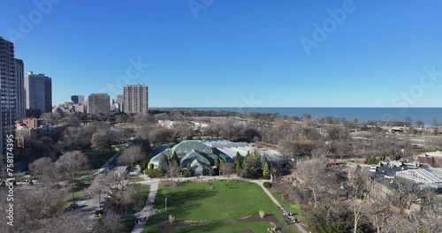 Drone view of Lincoln park zoo 2024 during the afternoon  photo