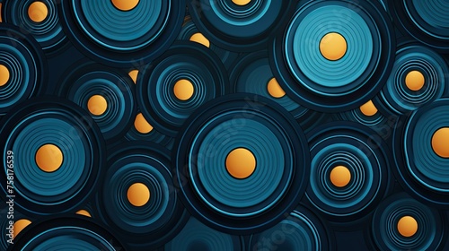Geometric background with concentric circles