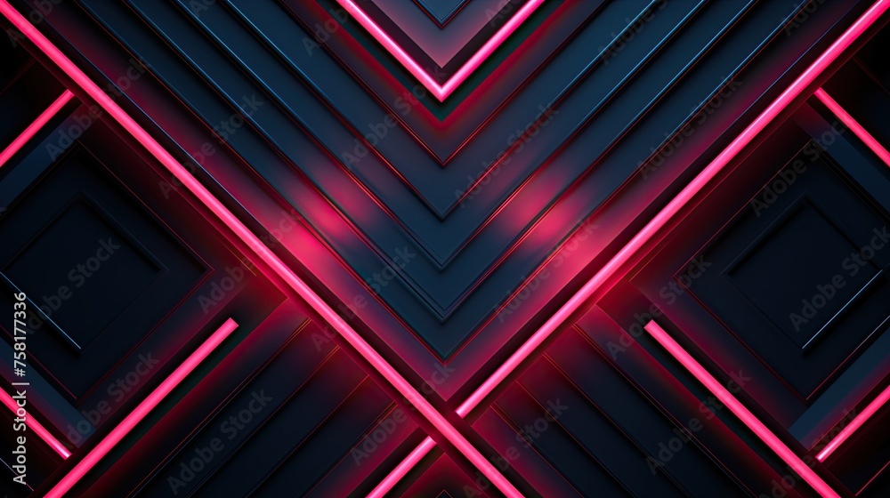 Geometric background with neon crossed lines