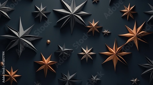 Geometric background with star shaped elements