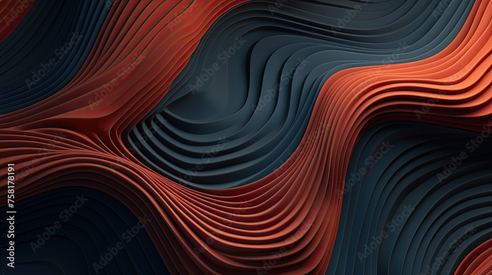 Geometric background with wavy lines