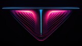 Neon lines and panels in a funnel shape