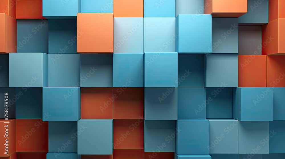 Geometric background with 3D cubes Geometric background with 3D cubes
