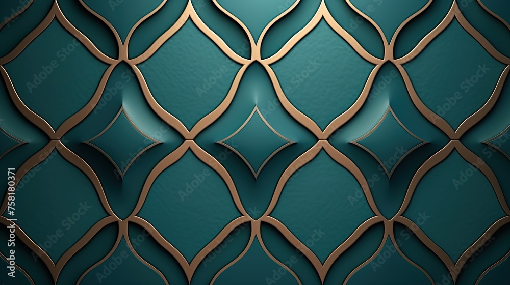 Fototapeta premium Geometric background with quatrefoil patterns