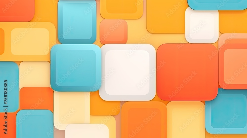 Geometric background with rounded square shapes Geometric background with rounded square shapes