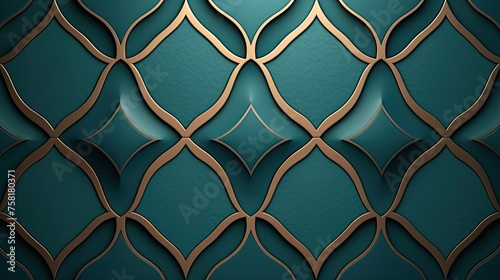 Geometric background with quatrefoil patterns
