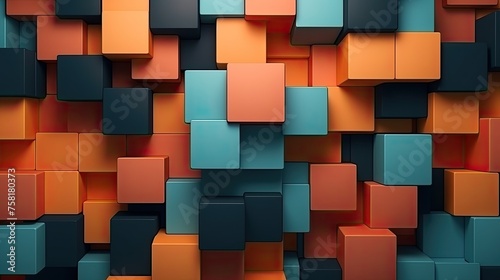 Geometric background with rounded square shapes