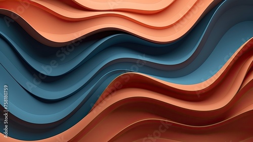 Geometric background with wavy lines