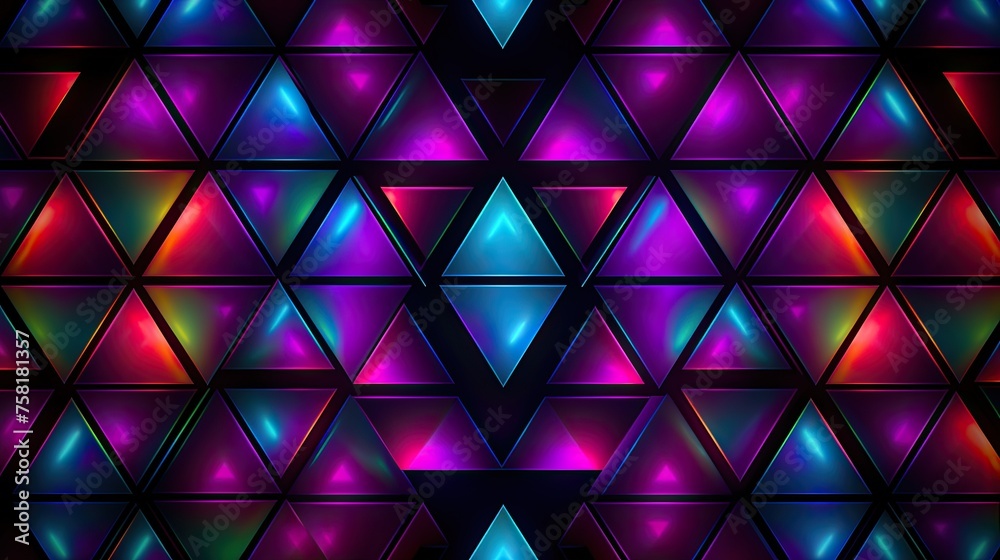Neon patterns using triangles and rectangles Neon patterns using triangles and rectangles