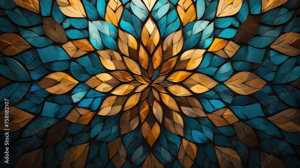 Geometric background with mosaic patterns