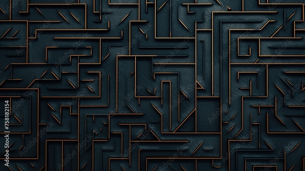 Geometric background with maze patterns