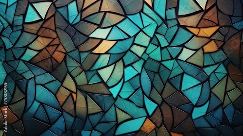 Geometric background with mosaic patterns