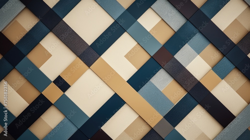 Geometric background with plaid patterns