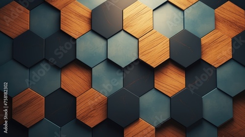 Geometric background with octagon shapes