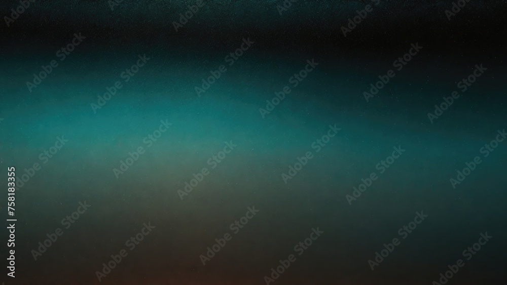 Black Teal grey brown, color gradient rough abstract background, grainy noise grungy