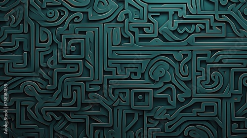 Geometric background with maze patterns