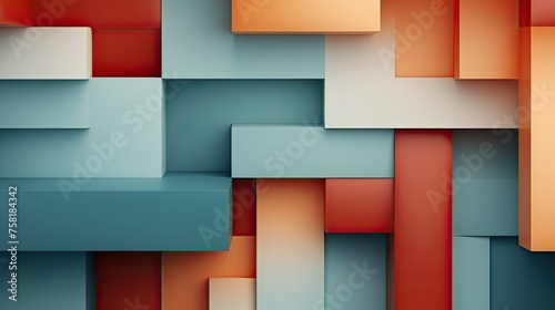 Geometric background with oblong shapes photo
