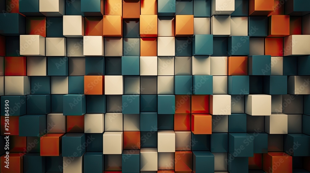 Geometric background with square shaped elements Geometric background with square shaped elements