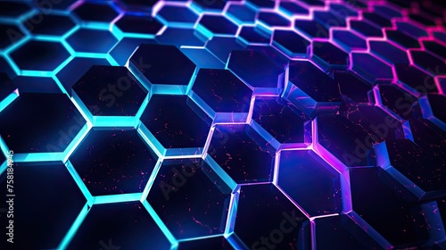 Geometric backgrounds with neon cascades and honeycomb structures