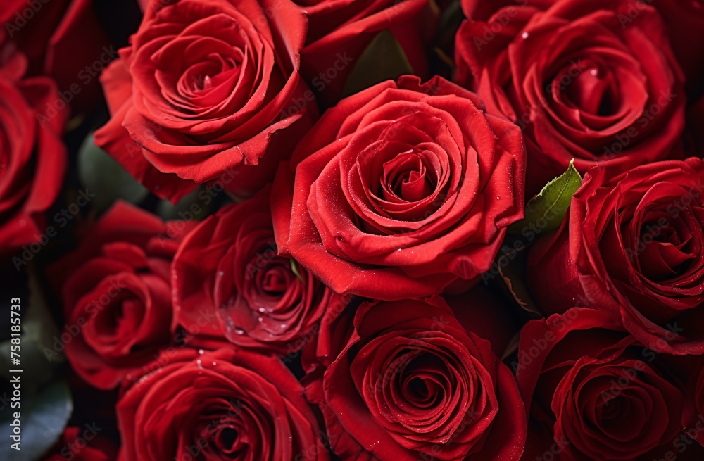 A large bouquet of red roses A large bouquet of red roses