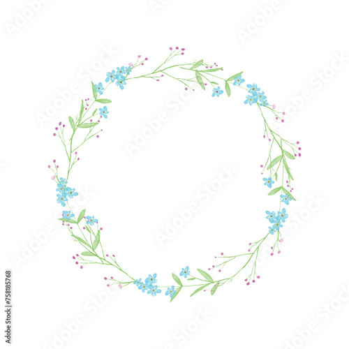 frame with flower decoration floral decorative elements