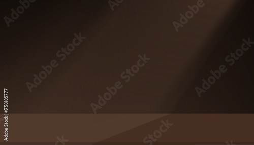 Brown Background with Light,Shadow on Wall Cement,Empty Studio Room with Tabletop Display for product presentation,Concrete Room background with shadow window effect,Vector 3d Backdrop mockup